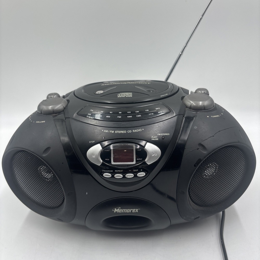 Memorex Portable Boombox CD Player AM / FM Radio Tested And Works Model MP3838